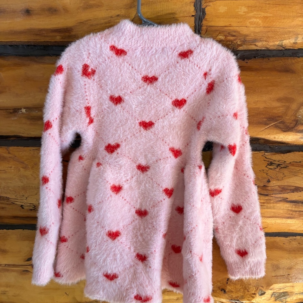 Lola + The Boys fuzzy heart dress size 3/4T - Picture 2 of 3